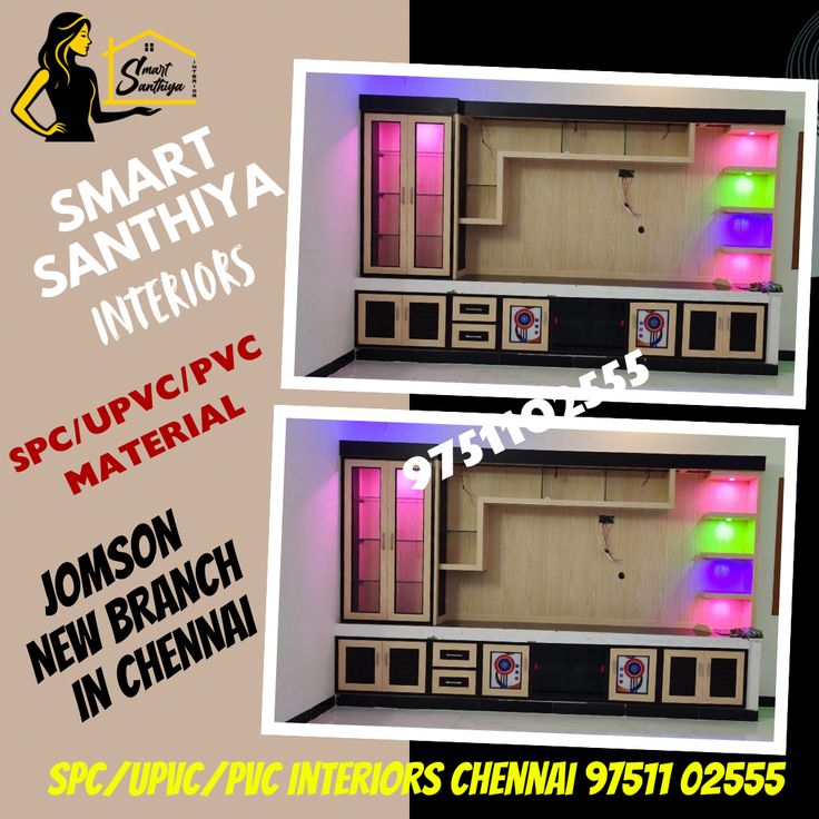 pvc tv showcase design